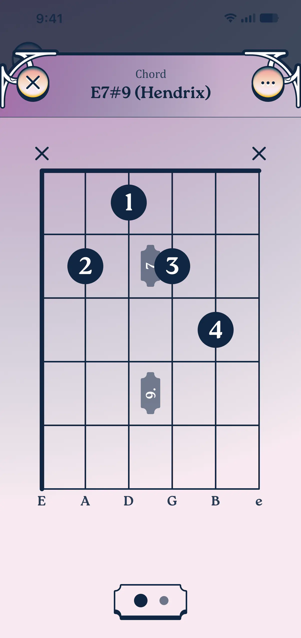 Library chord details screen